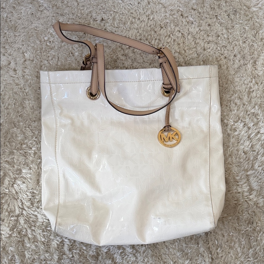 Michael Kors Cream Patent Tote